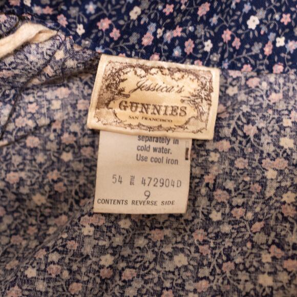 Gunne Sax Jessica's Gunnies Calico Floral Skirt Peasant Cottagecore 70s SZ 9 - Picture 4 of 5